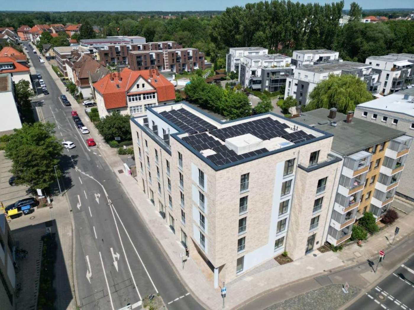 Luftaufnahme – Wohn- und Geschäftshaus Kurzekampstraße, Braunschweig