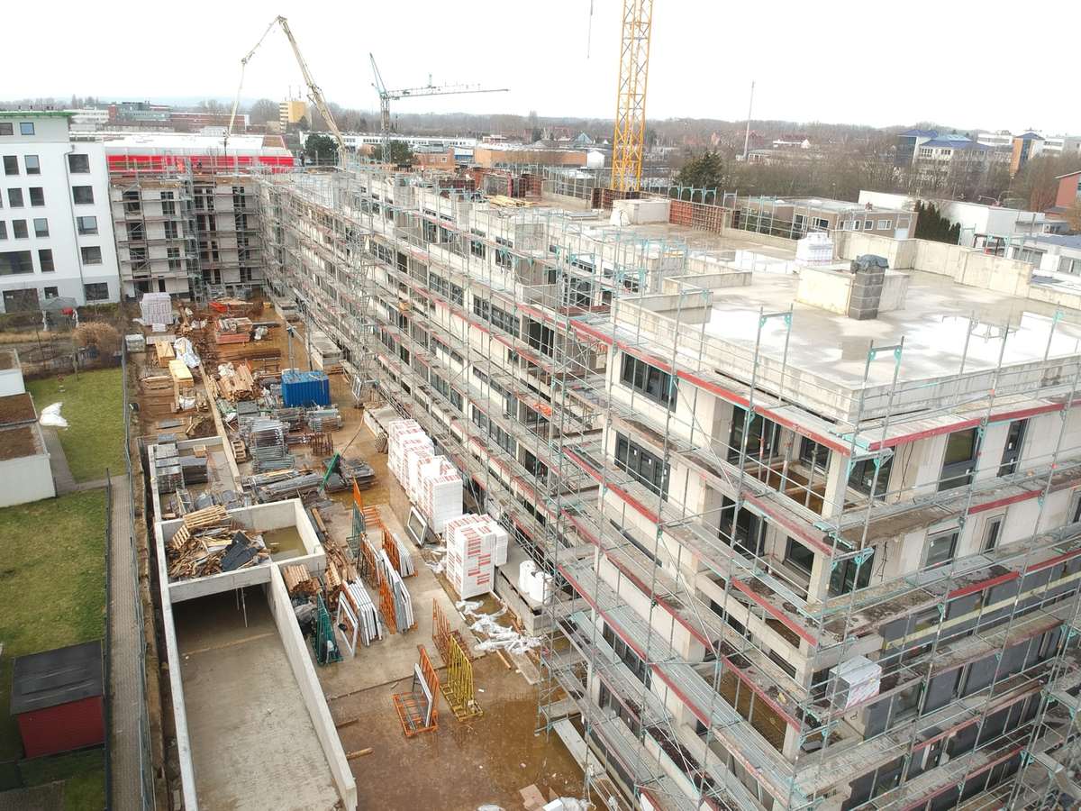 Luftaufnahme vom 26.02.2021 – Wohnanlage Laatzen, Laatzen