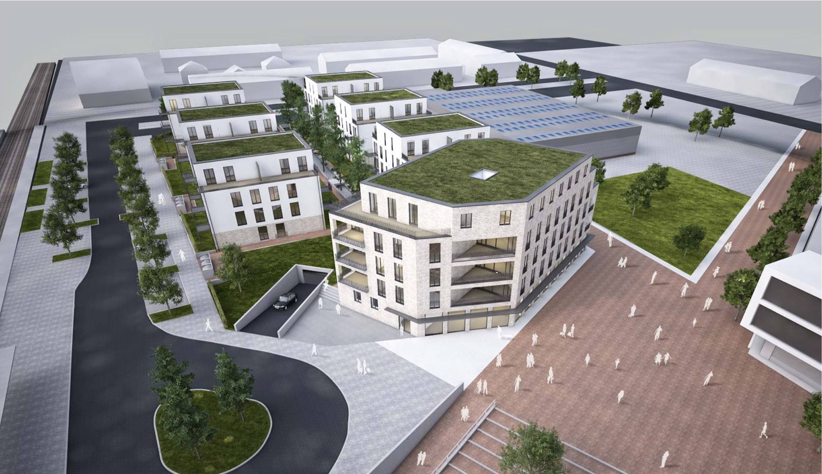 Visualisierung Perspektive – Kaltenweider Platz, Langenhagen