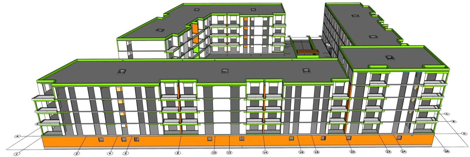 Visualisierung Perspektive Süd – Wohnanlage Hildesheim, Hildesheim