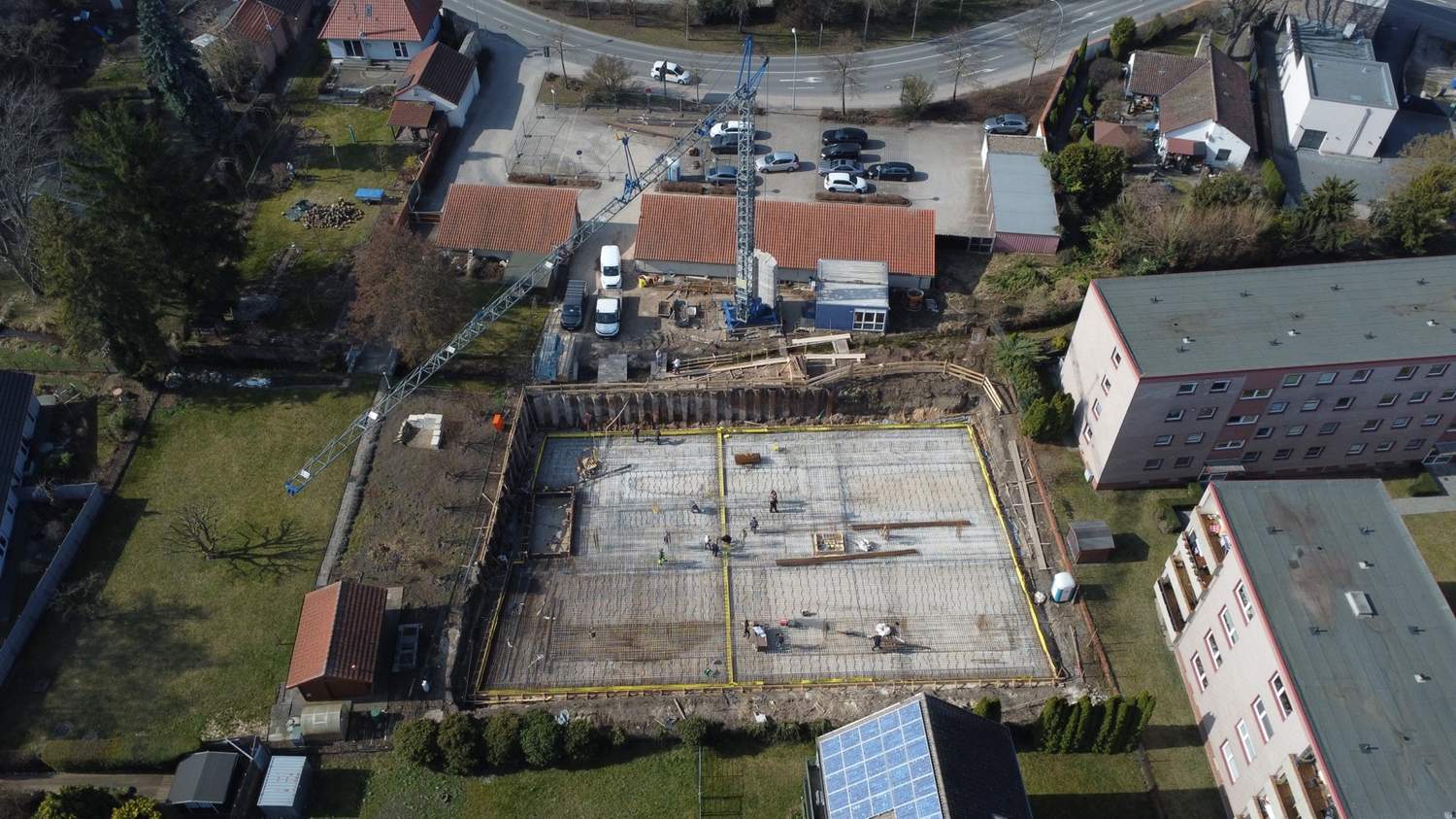 Baustellenfoto im März 2026 (Bild 1) – Wohnzwilling Königslutter, Königslutter am Elm