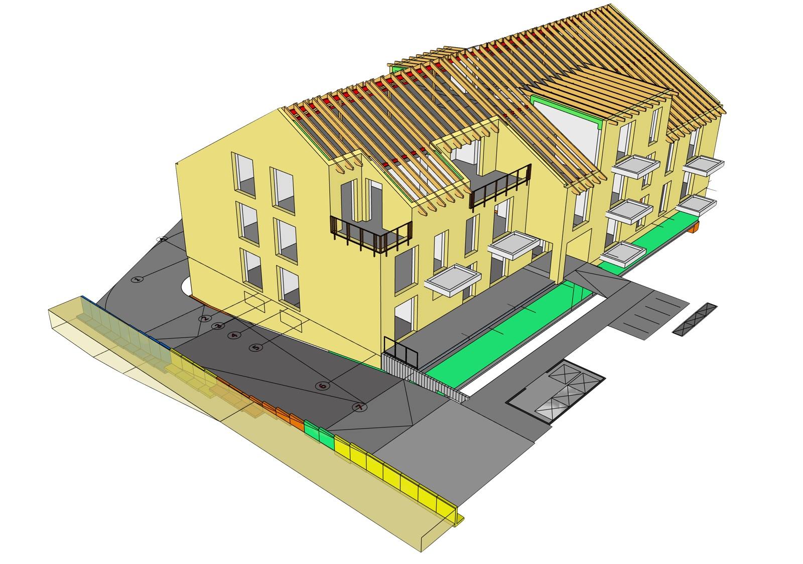 Visualisierung Perspektive – Mehrfamilienhaus Northeim, Northeim