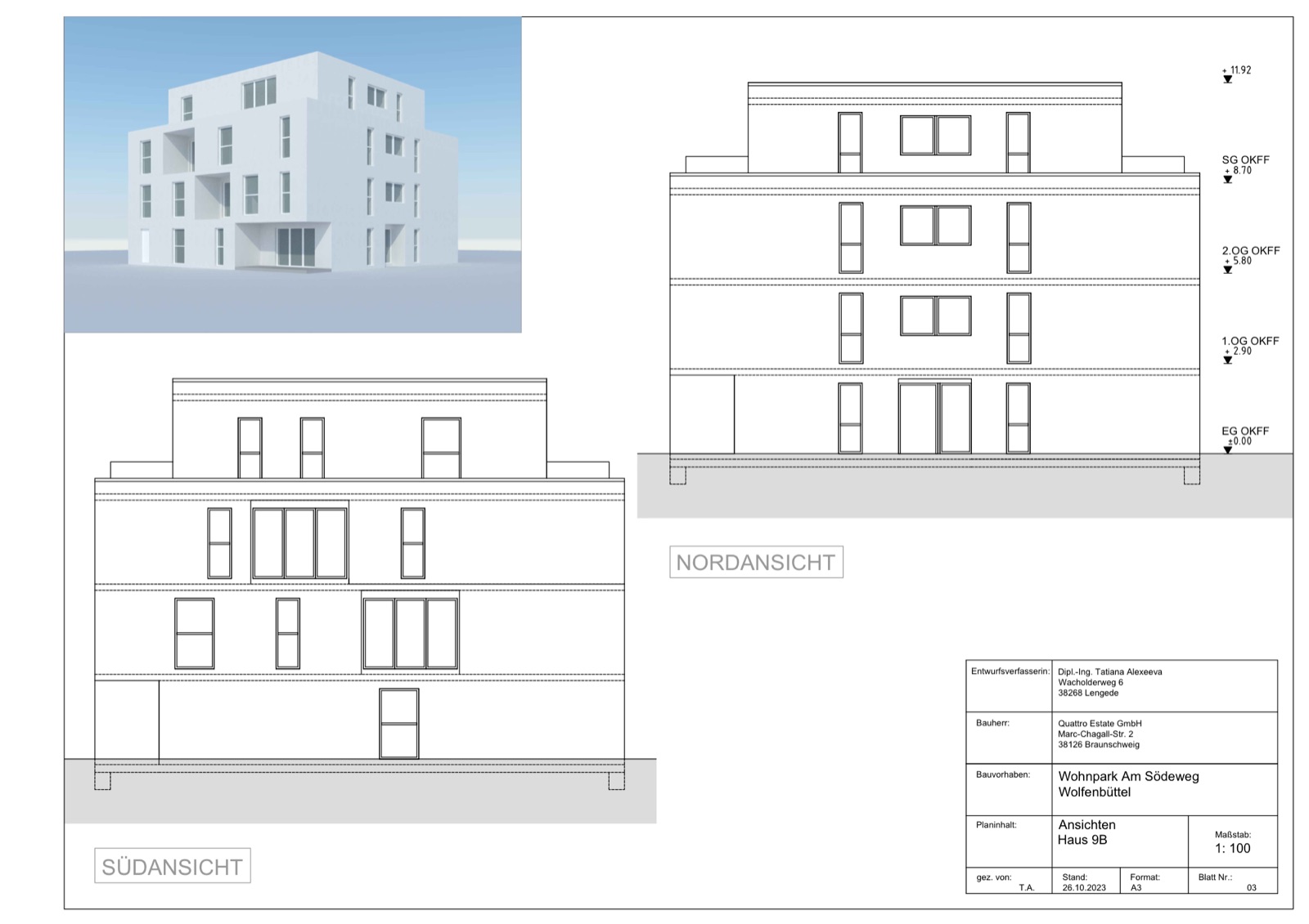 3D-Entwurf (Bild 5) – Wohnpark Am Södeweg, Wolfenbüttel, Wolfenbüttel