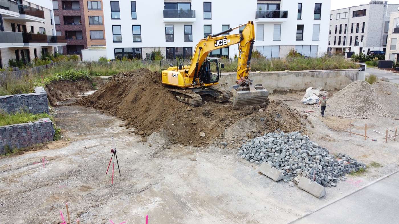 Baustellenfoto im August 2024 (Bild 3) – Neubauten Steimker Gärten, Wolfsburg