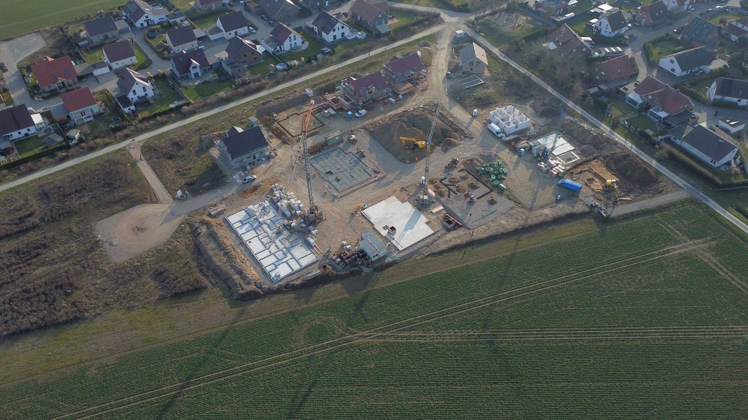Baustellenfoto im März 2026 (Bild 4) – Wohnbebauung Woltwiesche, Woltwiesche
