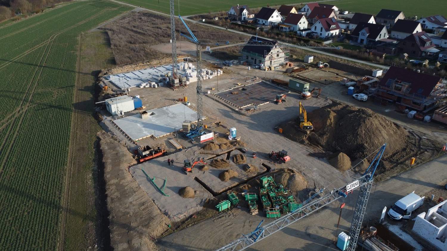 Baustellenfoto im März 2026 (Bild 5) – Wohnbebauung Woltwiesche, Woltwiesche